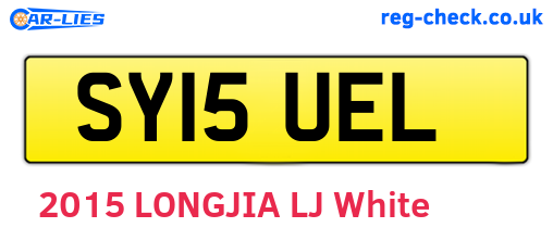 SY15UEL are the vehicle registration plates.
