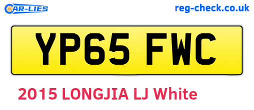YP65FWC are the vehicle registration plates.