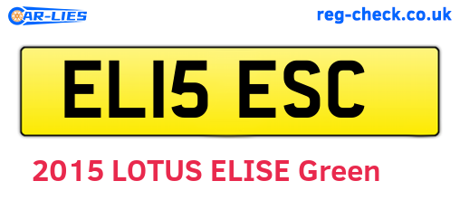 EL15ESC are the vehicle registration plates.