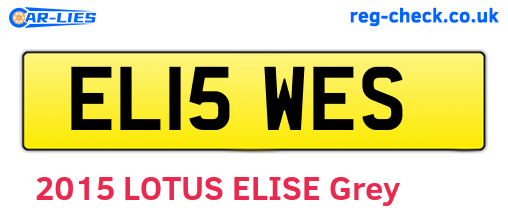 EL15WES are the vehicle registration plates.
