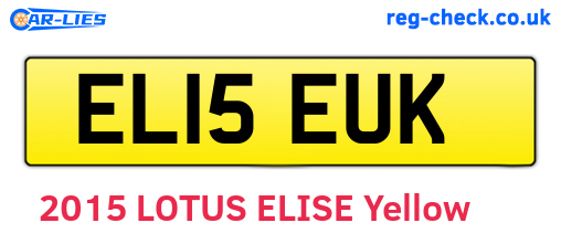 EL15EUK are the vehicle registration plates.