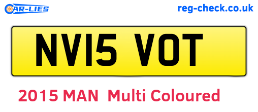 NV15VOT are the vehicle registration plates.