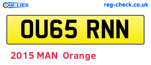 OU65RNN are the vehicle registration plates.