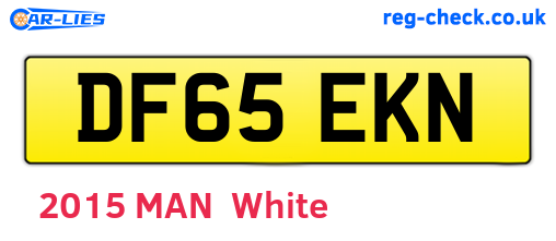 DF65EKN are the vehicle registration plates.