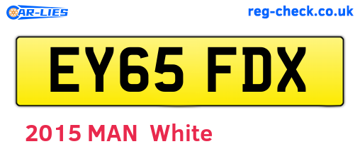 EY65FDX are the vehicle registration plates.