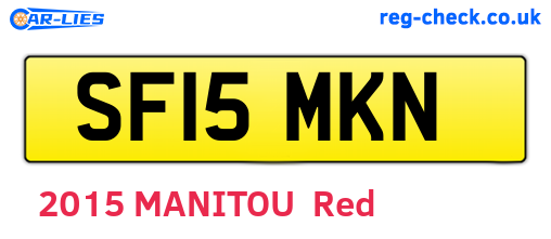 SF15MKN are the vehicle registration plates.