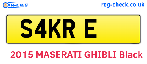 S4KRE are the vehicle registration plates.
