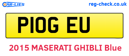 P10GEU are the vehicle registration plates.