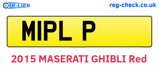 M1PLP are the vehicle registration plates.