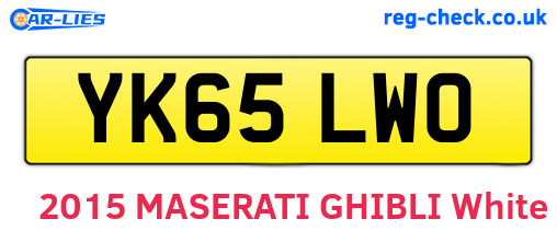 YK65LWO are the vehicle registration plates.