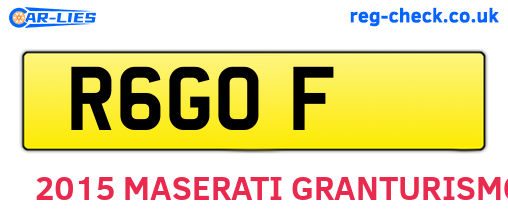 R6GOF are the vehicle registration plates.