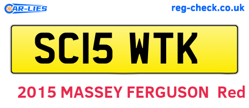SC15WTK are the vehicle registration plates.