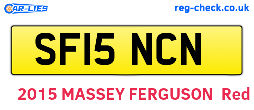 SF15NCN are the vehicle registration plates.