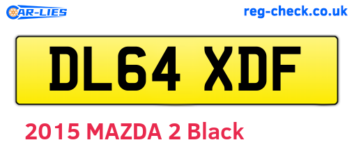 DL64XDF are the vehicle registration plates.