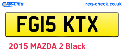 FG15KTX are the vehicle registration plates.