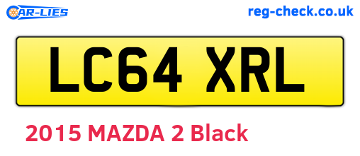 LC64XRL are the vehicle registration plates.