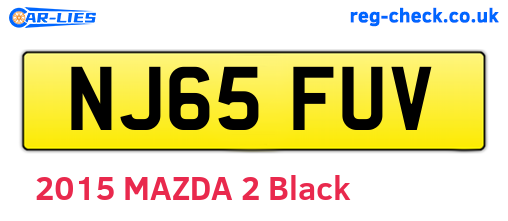 NJ65FUV are the vehicle registration plates.