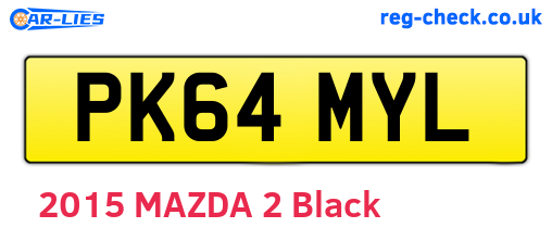 PK64MYL are the vehicle registration plates.