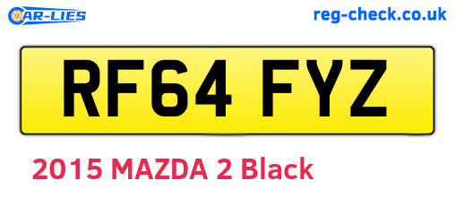 RF64FYZ are the vehicle registration plates.