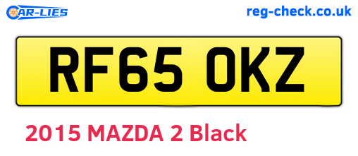 RF65OKZ are the vehicle registration plates.