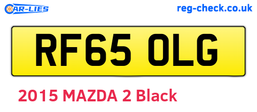 RF65OLG are the vehicle registration plates.