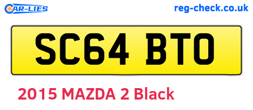 SC64BTO are the vehicle registration plates.