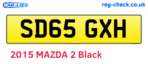SD65GXH are the vehicle registration plates.