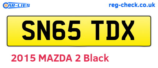 SN65TDX are the vehicle registration plates.