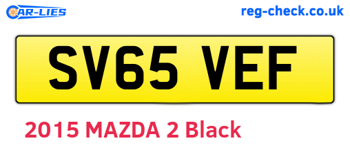 SV65VEF are the vehicle registration plates.