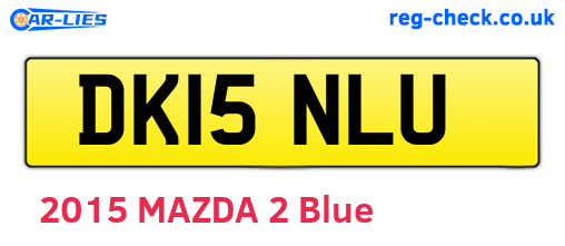 DK15NLU are the vehicle registration plates.