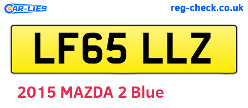 LF65LLZ are the vehicle registration plates.