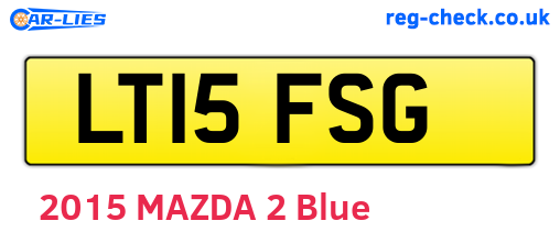 LT15FSG are the vehicle registration plates.