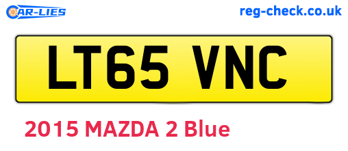 LT65VNC are the vehicle registration plates.