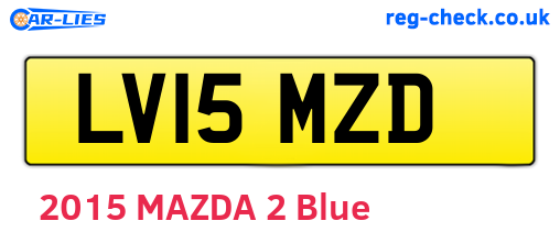 LV15MZD are the vehicle registration plates.