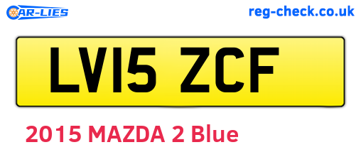 LV15ZCF are the vehicle registration plates.