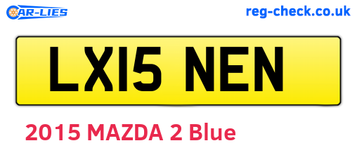LX15NEN are the vehicle registration plates.