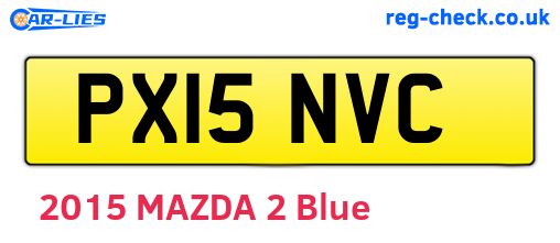 PX15NVC are the vehicle registration plates.