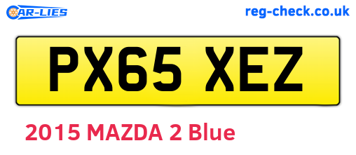 PX65XEZ are the vehicle registration plates.