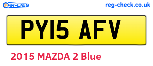 PY15AFV are the vehicle registration plates.