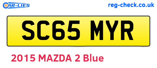SC65MYR are the vehicle registration plates.