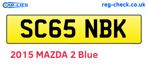 SC65NBK are the vehicle registration plates.