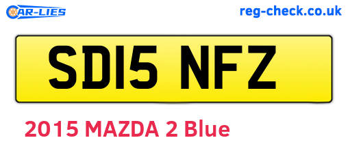 SD15NFZ are the vehicle registration plates.