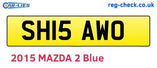SH15AWO are the vehicle registration plates.