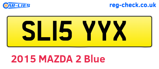 SL15YYX are the vehicle registration plates.