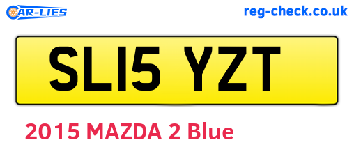SL15YZT are the vehicle registration plates.