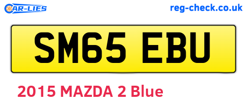 SM65EBU are the vehicle registration plates.