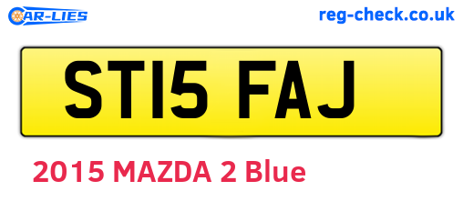 ST15FAJ are the vehicle registration plates.