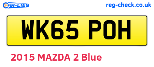 WK65POH are the vehicle registration plates.