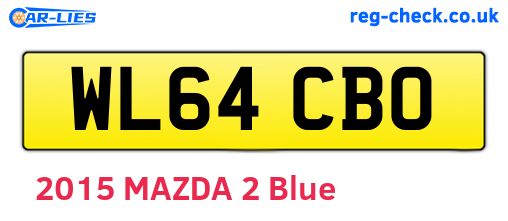 WL64CBO are the vehicle registration plates.