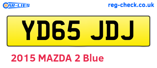 YD65JDJ are the vehicle registration plates.